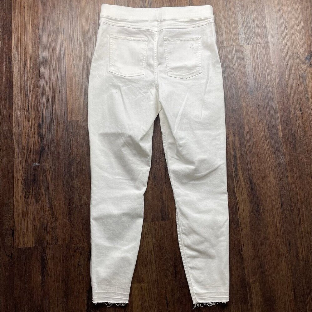 SPANX Distressed Skinny Jean High Waited  Sz L White - Picture 2 of 10